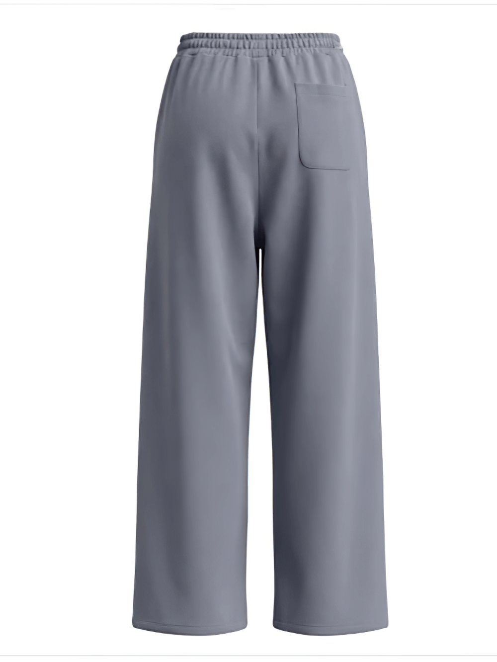 Women's Wide-Leg Running Pants with Elastic Waist - SF4264, back view showcasing deep pockets and elastic waistband for comfy fit.