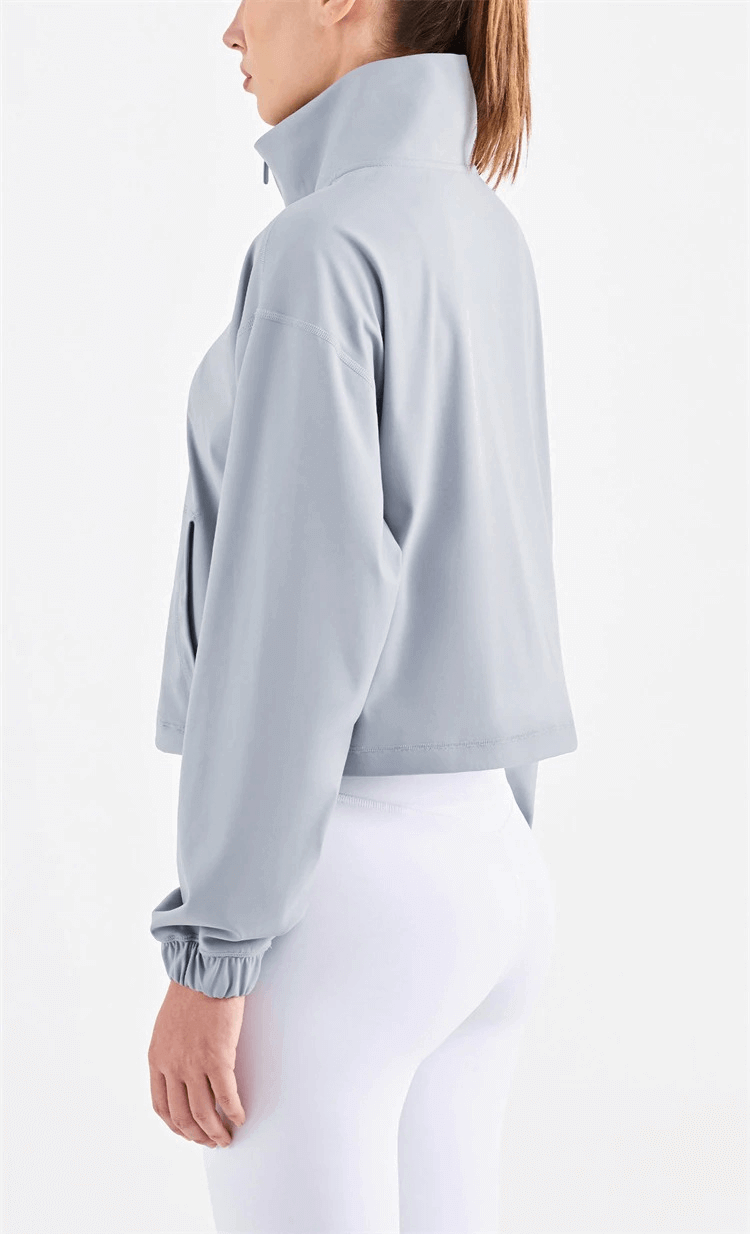 Damen-Workout-Sport-Sweatshirt / bequemer Fitness-Pullover mit Tasche – SF0003