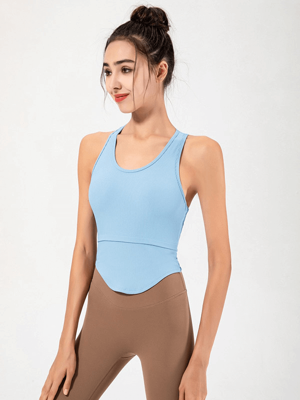 Damen-Yoga-Tanktop mit Brustpolstern / Damen-Fitnesskleidung – SF1402 