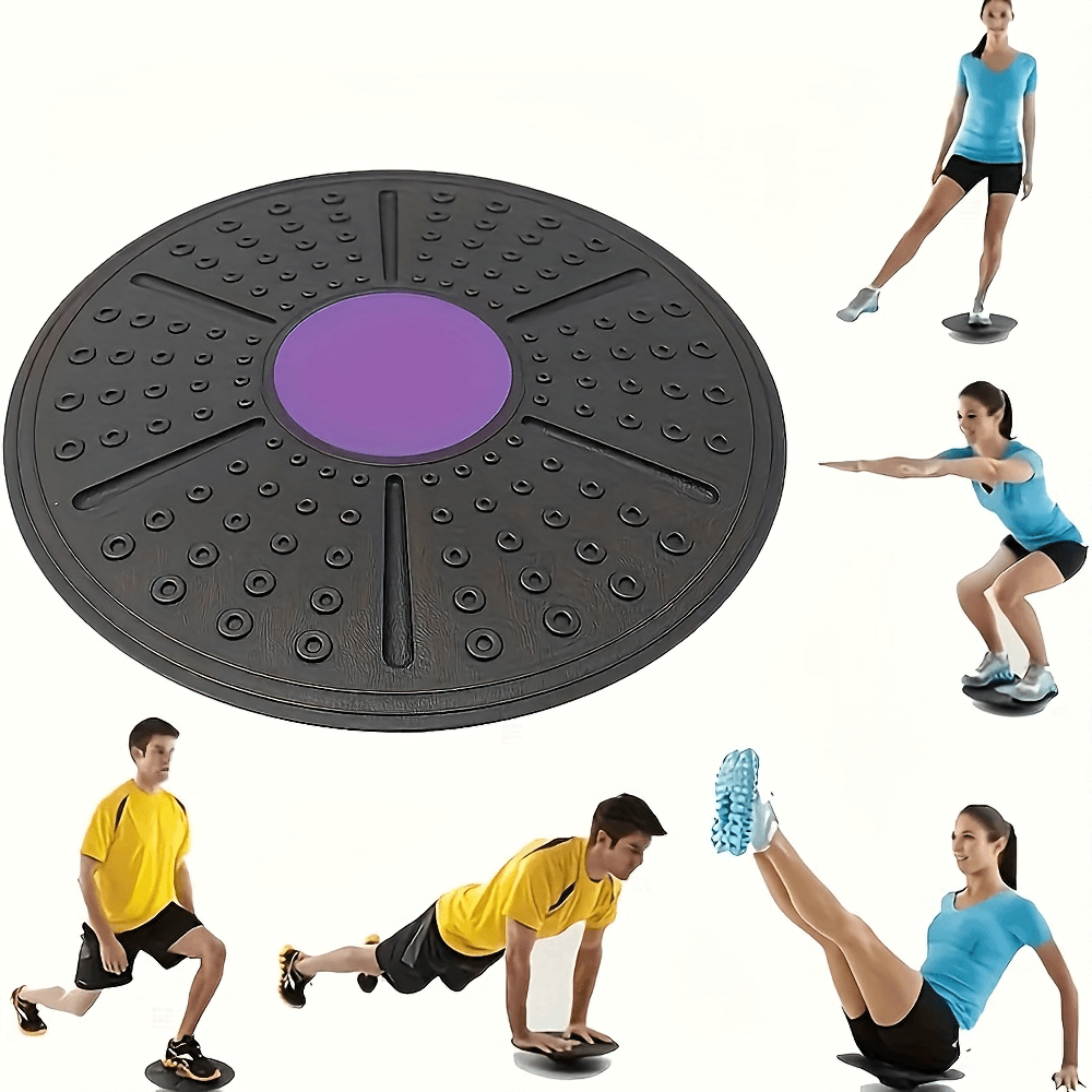 Premium Yoga Balance Board SF2810 for strengthening core at home, non-slip design in purple, perfect for workouts and stability exercises.