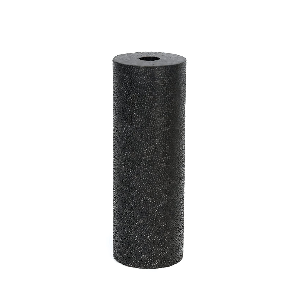 Black EPP yoga massage roller for muscle relaxation and stretching, compact and portable design