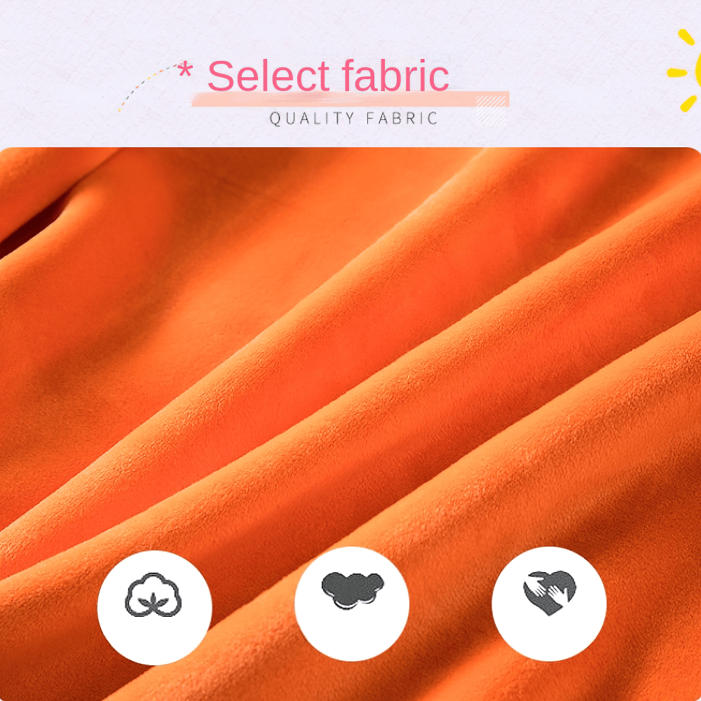 High-quality fabric detail from the Zip Up Hoodie Sweatshirt with Kangaroo Pockets - SF3540, showcasing soft orange fleece texture.