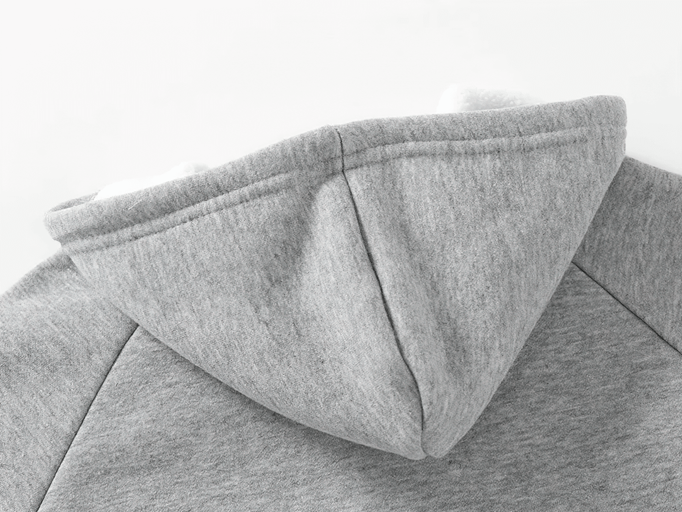 Close-up of grey Zip-Up Hoodie with Tractor and Car Designs - SF3657, showing soft lining and detail of the hood.