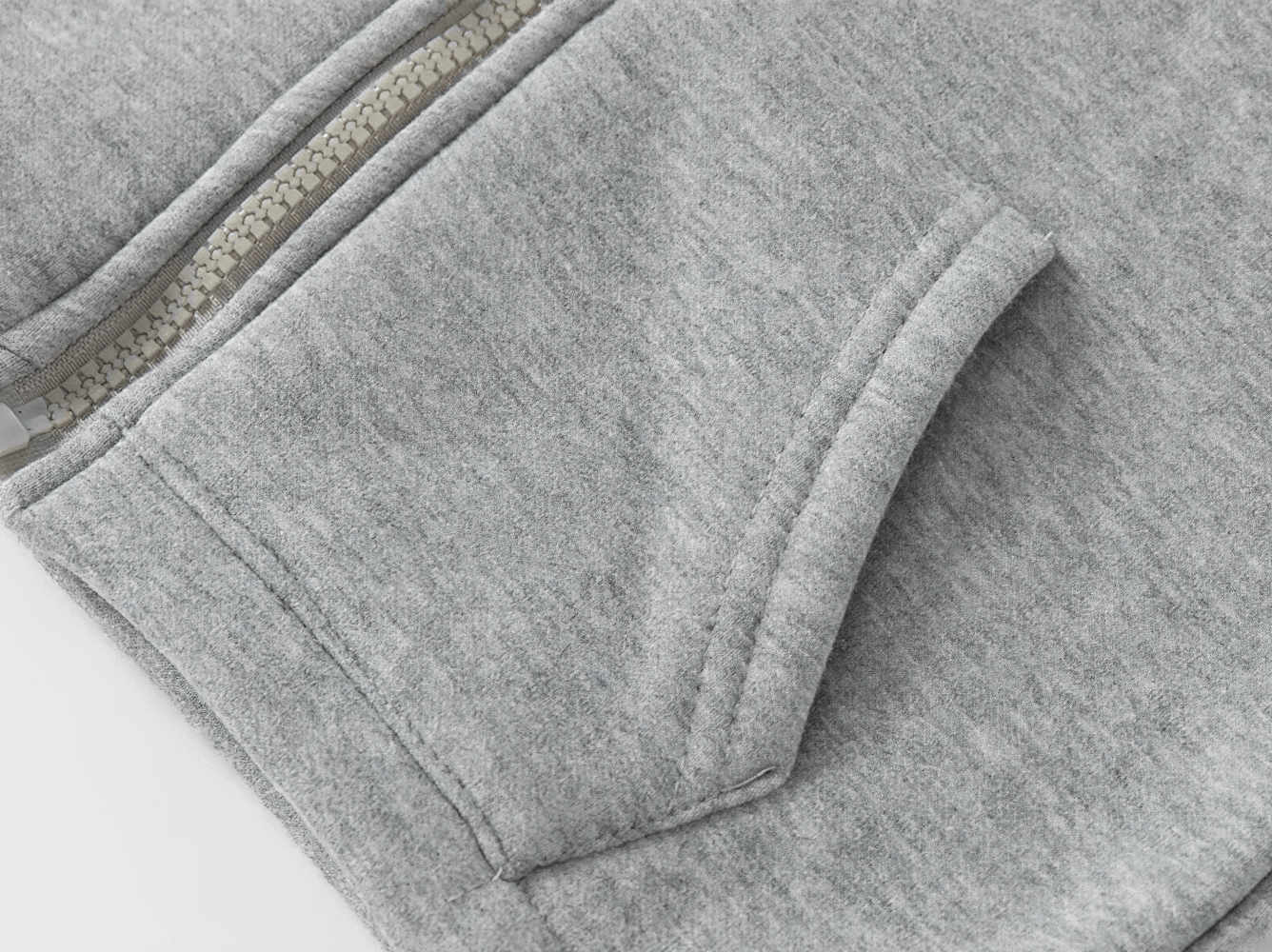 Soft grey zip-up hoodie detail - Zip-Up Hoodie with Tractor and Car Designs - SF3657, showcasing cozy texture and practical design.