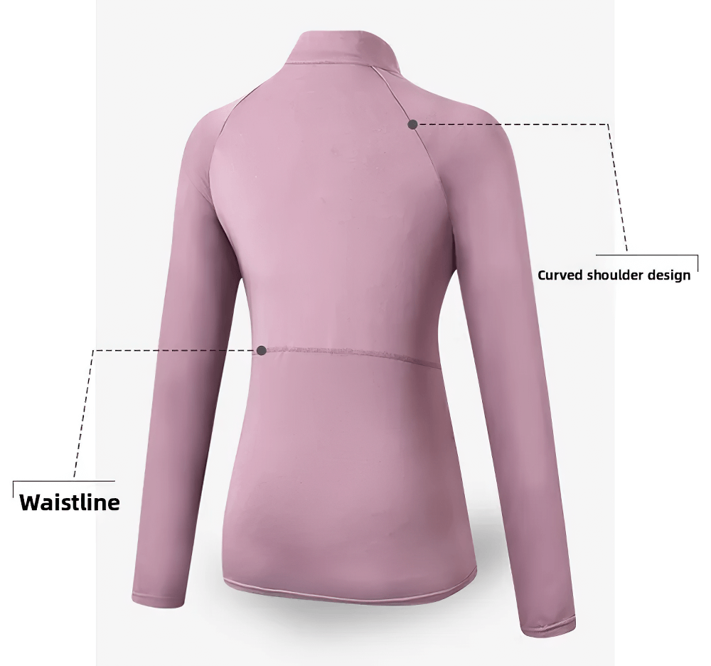 Zip-up Long Sleeve Yoga and Fitness Top for Women - SF4194