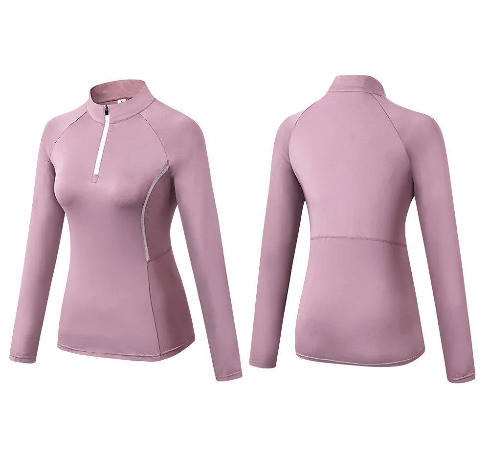 Zip-up Long Sleeve Yoga and Fitness Top for Women - SF4194