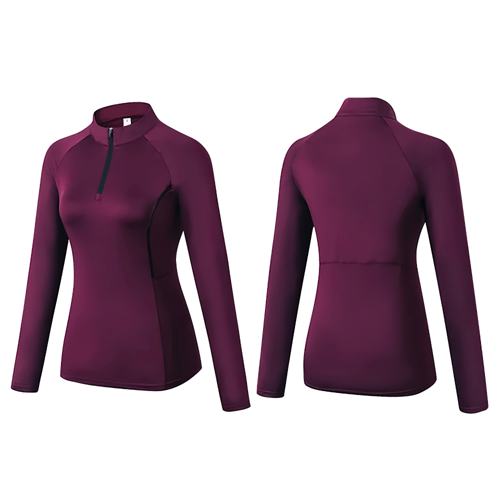 Zip-up Long Sleeve Yoga and Fitness Top for Women - SF4194