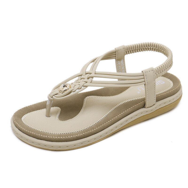 Sandales gladiateur plates pour femmes / Chaussures légères et élégantes pour dames - SPF1064 