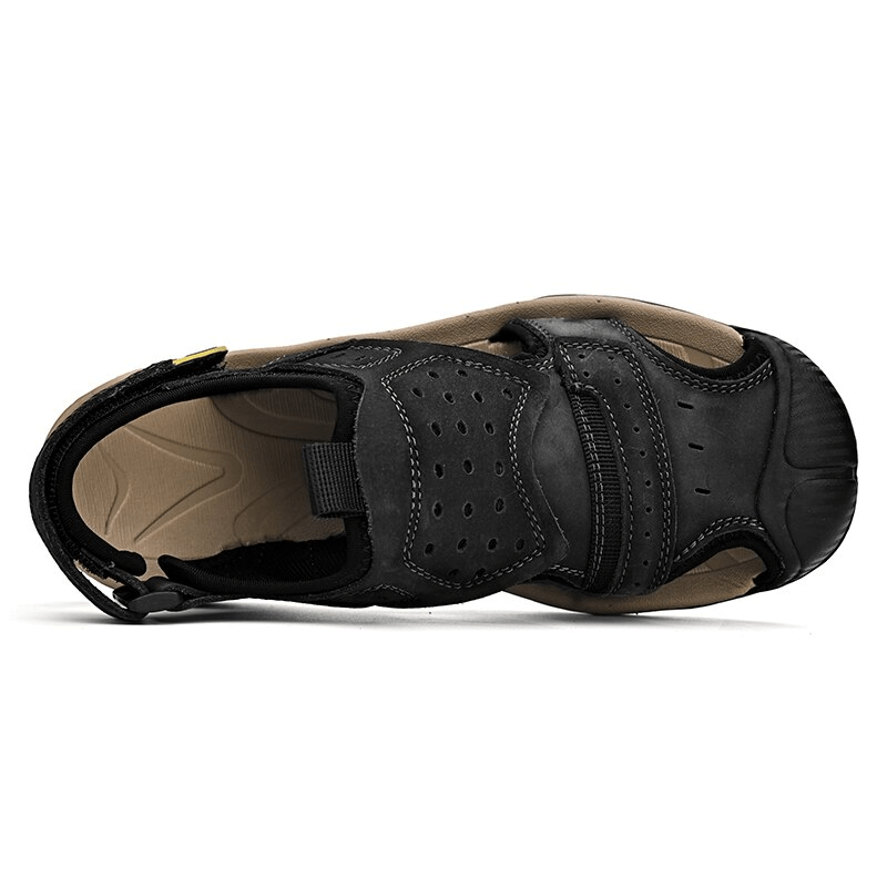 Chaussures de randonnée en plein air en cuir véritable à bout anti-collision - SPF1056 
