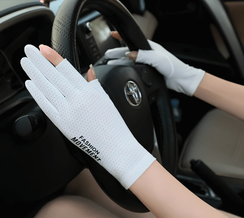 Dünne Anti-UV-Handschuhe zum Fahren mit offenen zwei Fingern – SF0858 