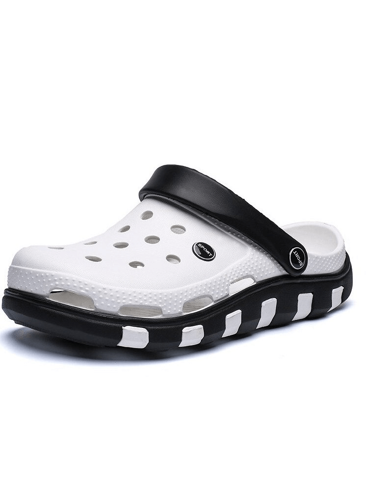 White beach lightweight quick-drying sandals with flexible anti-slip soles, ideal for outdoor adventures. Model SF0286.