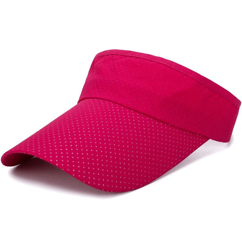 Breathable red sun hat with adjustable visor, perfect for spring and summer activities. SF0421 series offers superior sun protection.