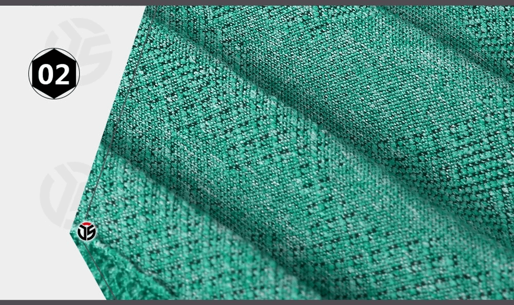 Close-up of green breathable fabric used in thin running hat SF0166, showcasing durability and micro-ventilation texture for outdoor activities.