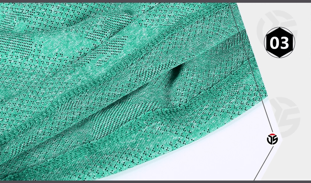 Close-up of green breathable fabric from the unisex running hat SF0166, showing its quick-drying and lightweight material.
