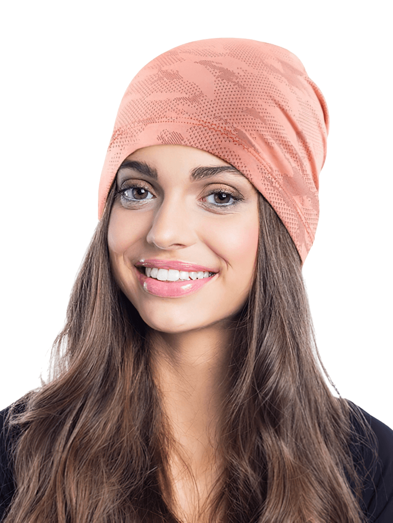 Unisex breathable running thin hat in orange, offering sun protection and quick-drying comfort for outdoor activities.