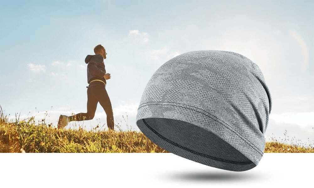 Gray breathable running hat for men and women, perfect for outdoor activities like jogging and hiking in the sun.