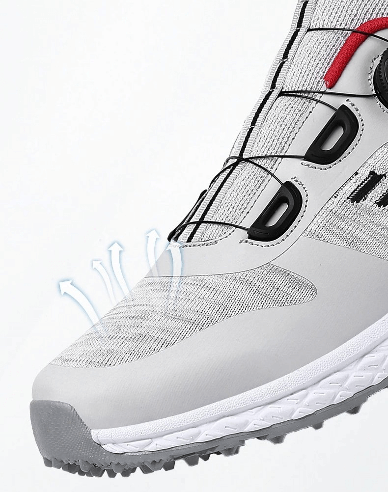 Close-up of breathable flexible casual sneaker with air mesh upper and lace-up design, showcasing ventilation and comfort features.