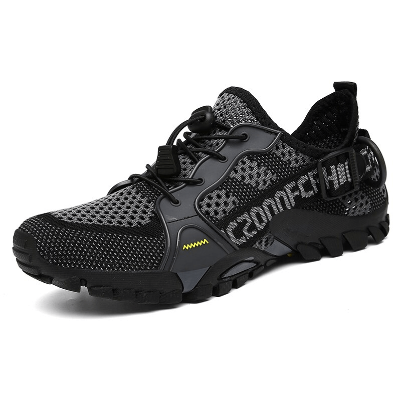 Breathable Mesh Trekking Shoes SF0756 - Unisex sports sneakers with durable mesh and rubber outsole, perfect for outdoor adventures.