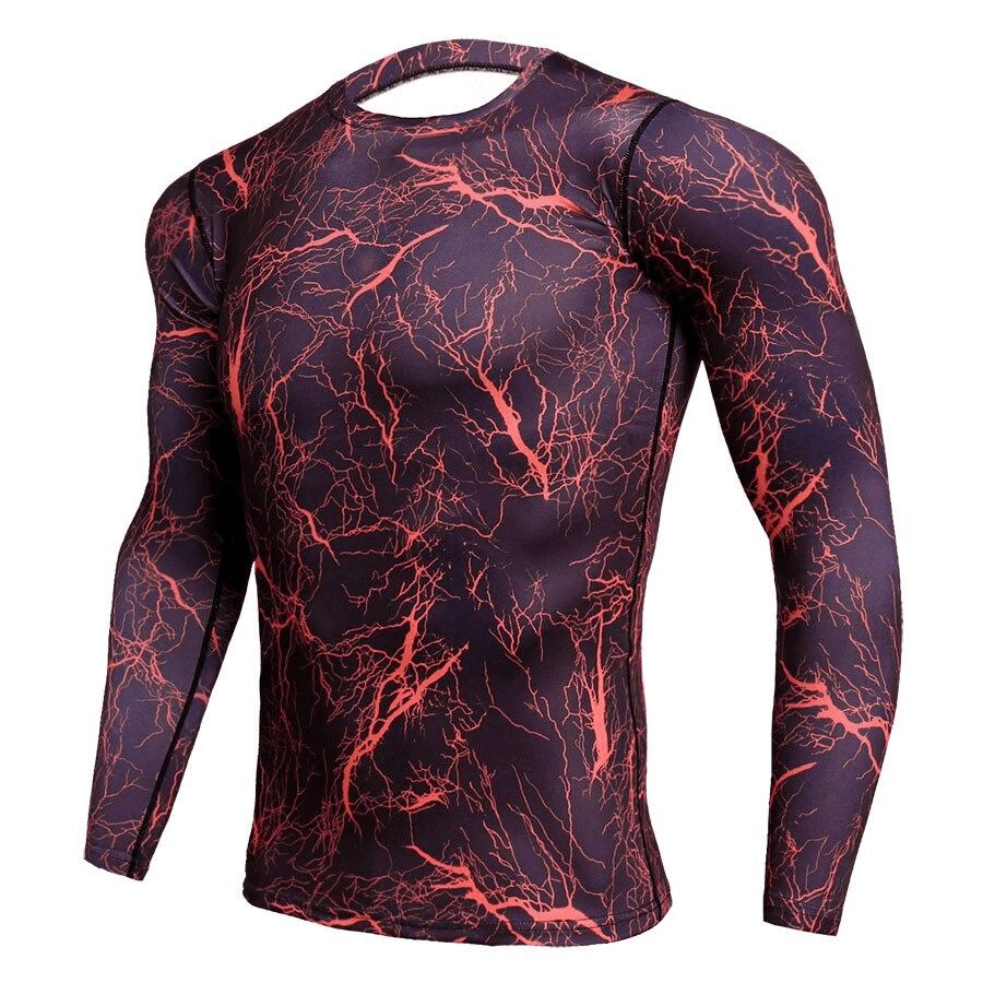 T-shirt à manches longues de sport élastique camouflage / Vêtements pour hommes - SPF0673 