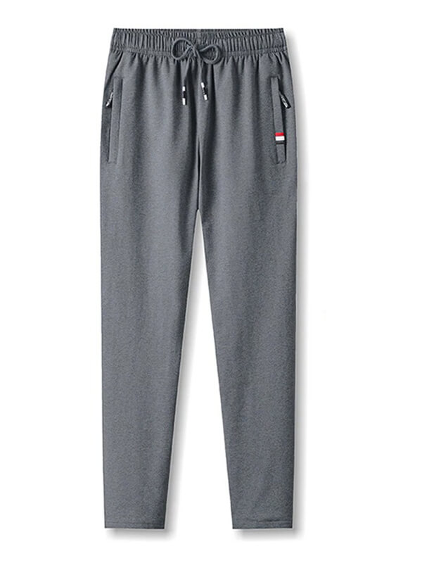 Men's casual cotton sweatpants with elastic waist and pockets, featuring a drawstring closure and fleece material for warmth, style SF0609.