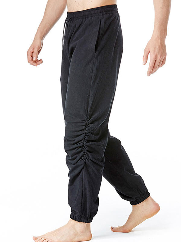 Pantalon de survêtement décontracté en coton avec cordon de serrage pour homme - SPF1070 