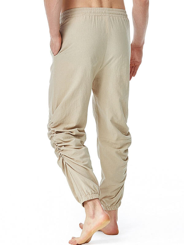 Pantalon de survêtement décontracté en coton avec cordon de serrage pour homme - SPF1070 