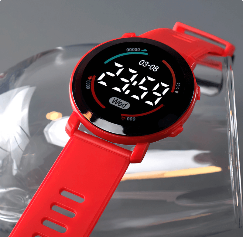 Lässige LED-Digital-Armbanduhr, schlank, weich, elektronisch – SF0438 