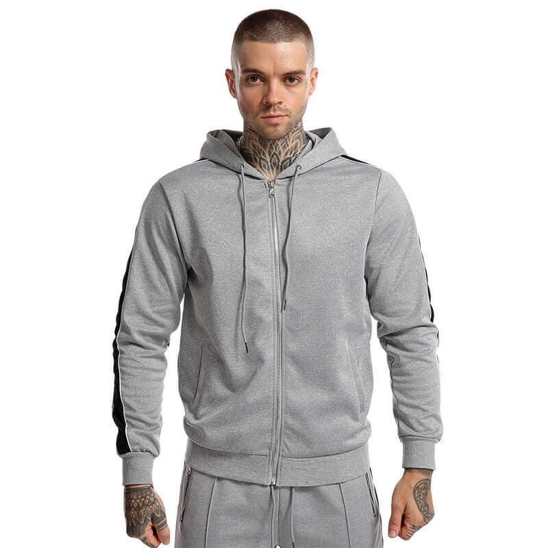 Lässiges Herren-Sweatshirt mit Reißverschluss und Kapuze / Sportkleidung – SF1103