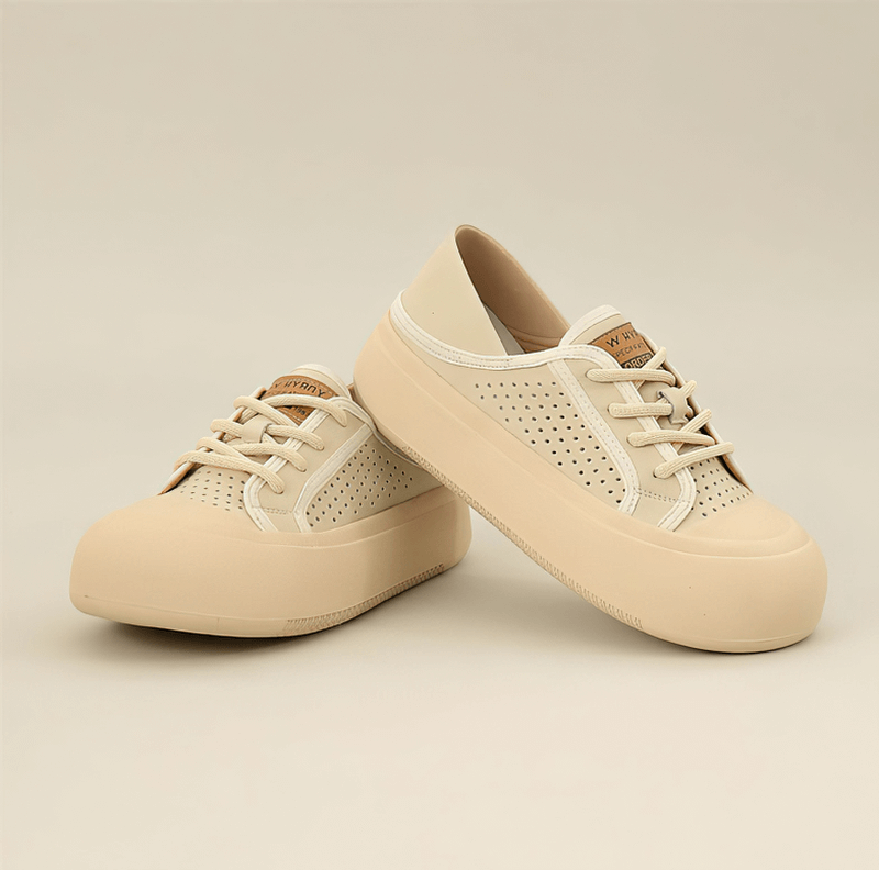 Lässige, runde Zehen-Sneaker mit ausgehöhlten flachen Schuhen für Damen – SF0969 