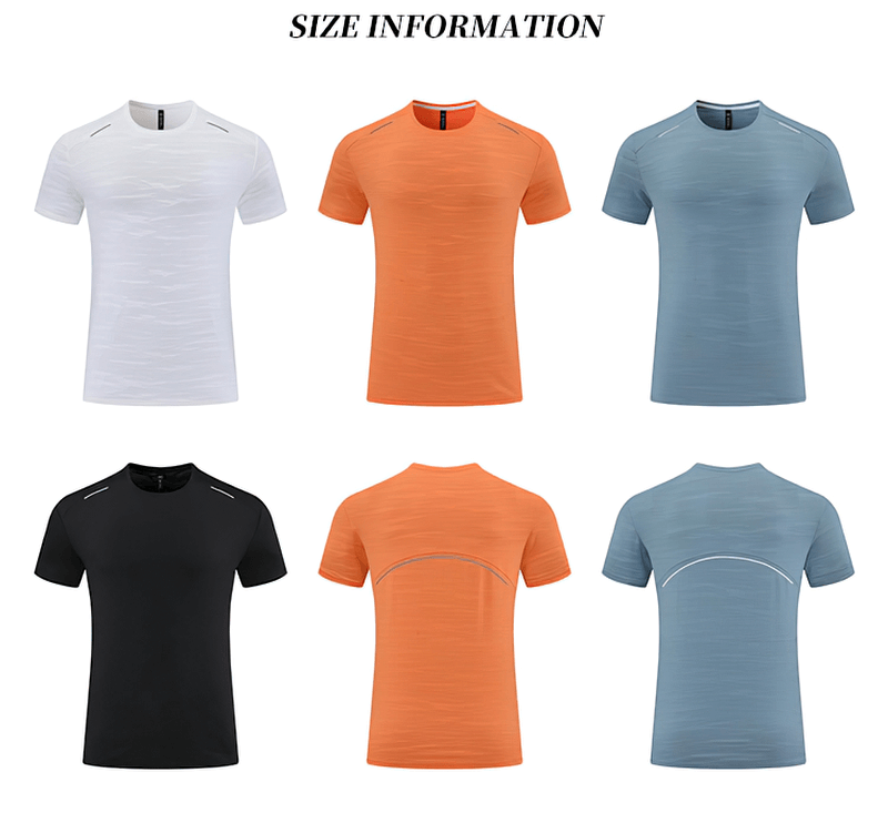 Various colors of casual short sleeves basketball elastic T-shirt for men, perfect for sports enthusiasts seeking comfort and style.