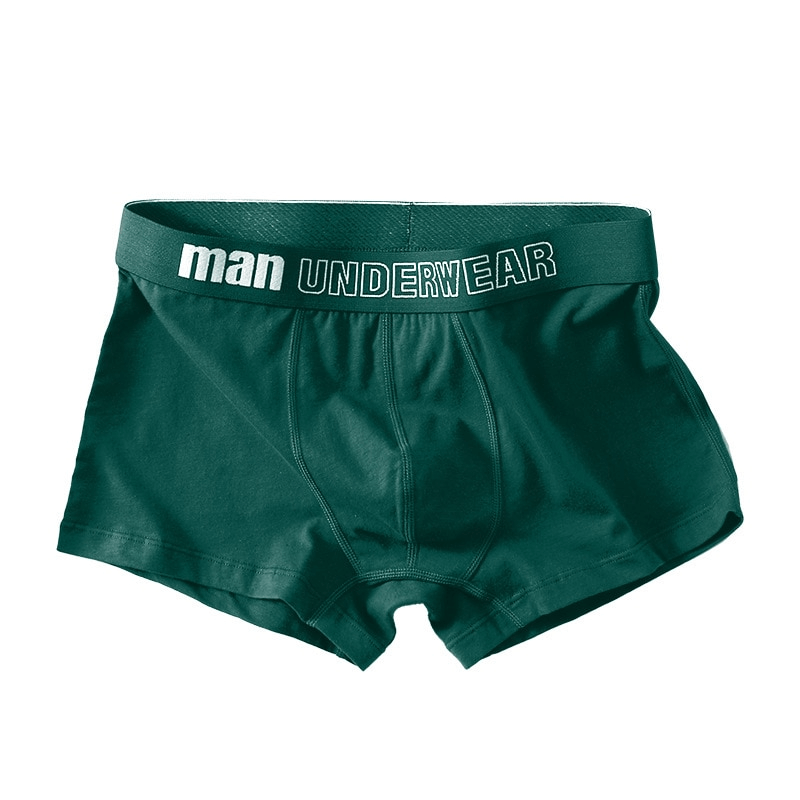 Boxers/sous-vêtements masculins décontractés en coton de couleur unie pour hommes - SPF0744 