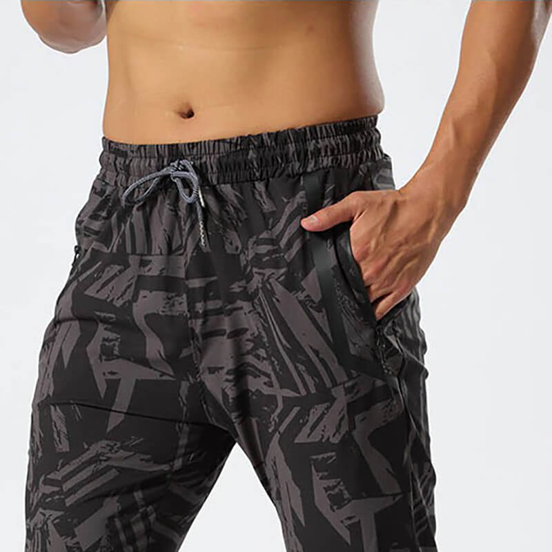Casual Sports Male Loose Pants with Zipper Pockets - SF0668