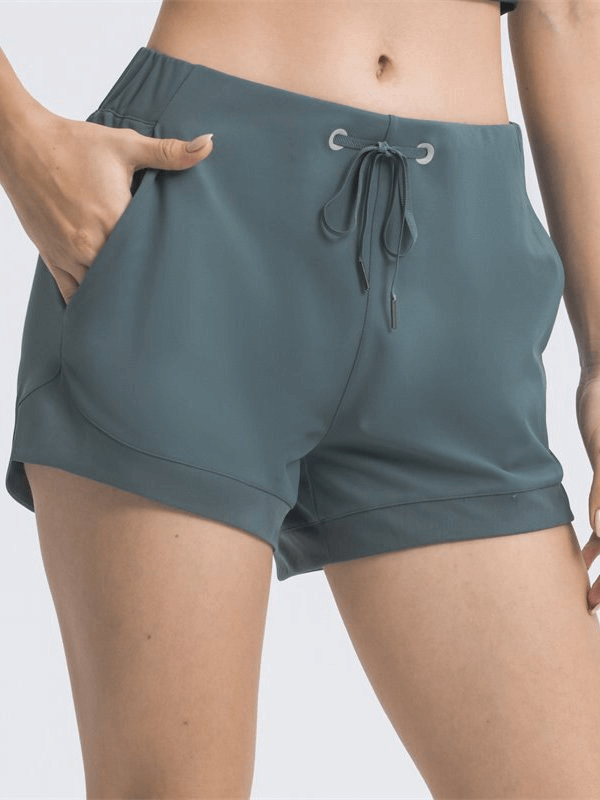 Short léger à cordon de serrage décontracté pour femmes avec poches - SPF1139 