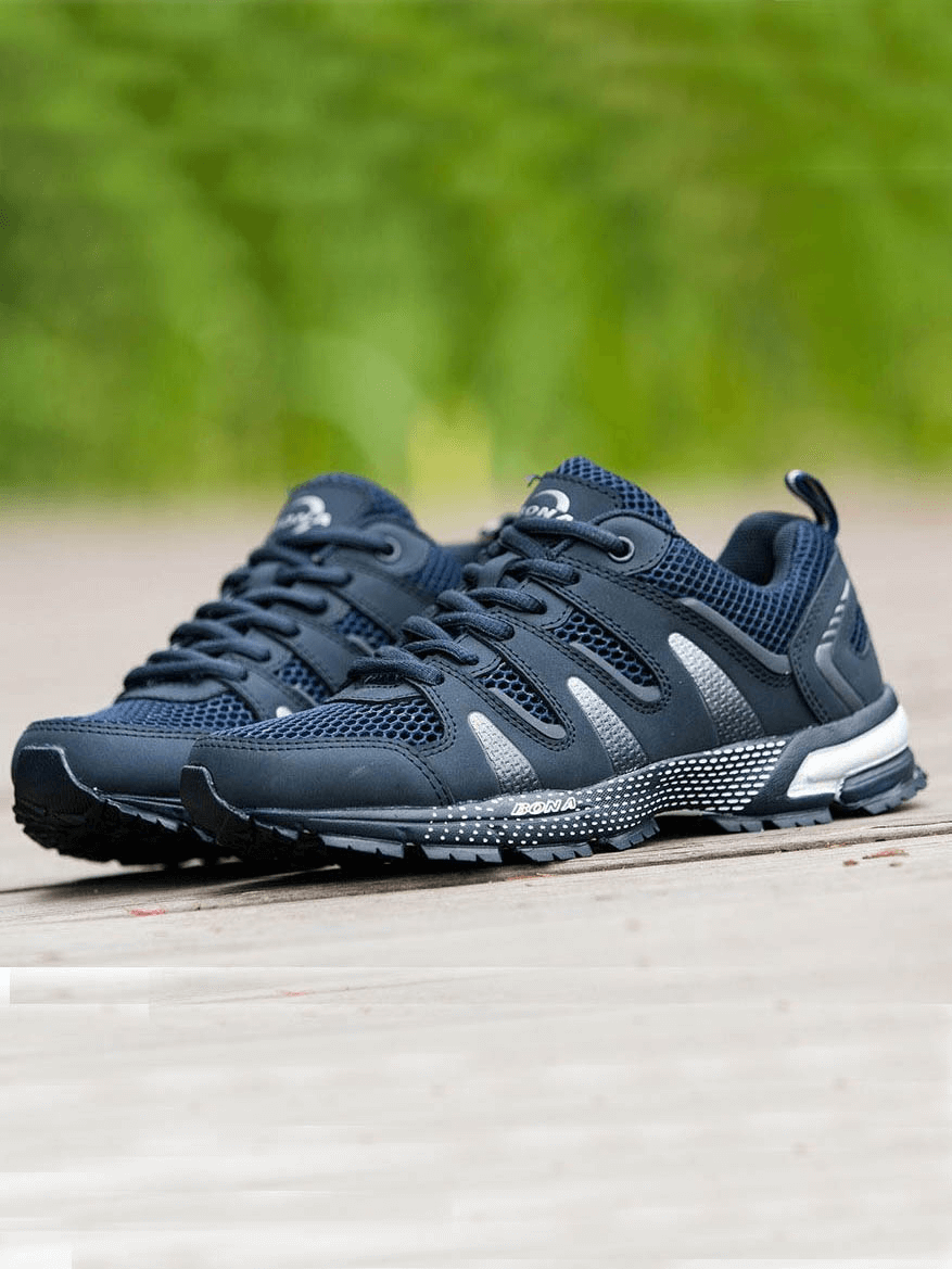 Classics Style Women's Running Shoes - SF0200 in navy with breathable mesh and EVA cushioning for long-distance comfort.