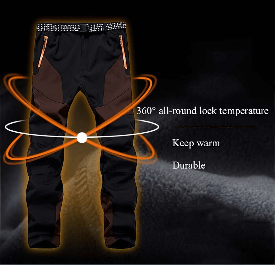 Cold Resistance Waterproof Fleece Pants with 360° Temperature Lock for Outdoor Skiing, Keep Warm and Durable, Model SF0643