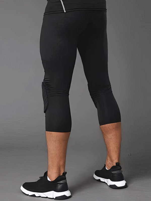 Leggings Capri de basket-ball de compression pour hommes avec genouillères - SPF0949 