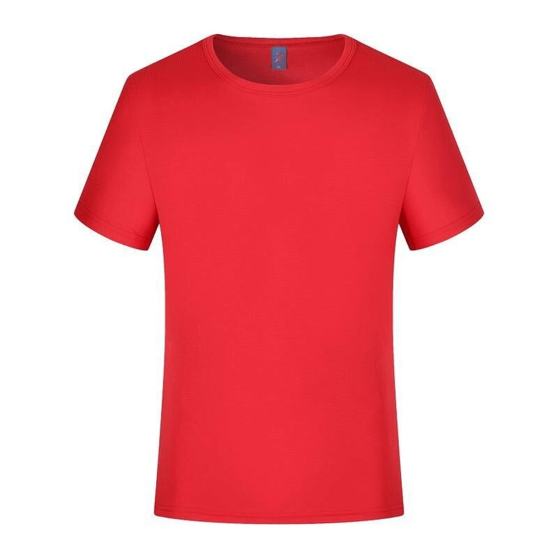 Red Compression Men's Running T-Shirt in Muscle Fit Style, Lightweight and Quick-Drying for Active Comfort
