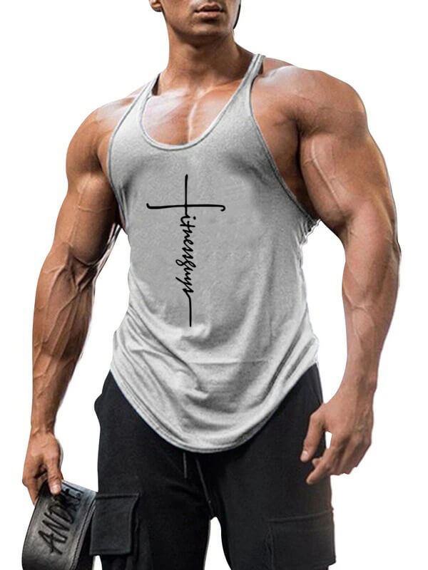 Men's cotton workout tank top for bodybuilding, o-neck, gym wear, six colors. Perfect for gym, boxing, weightlifting, and sports.