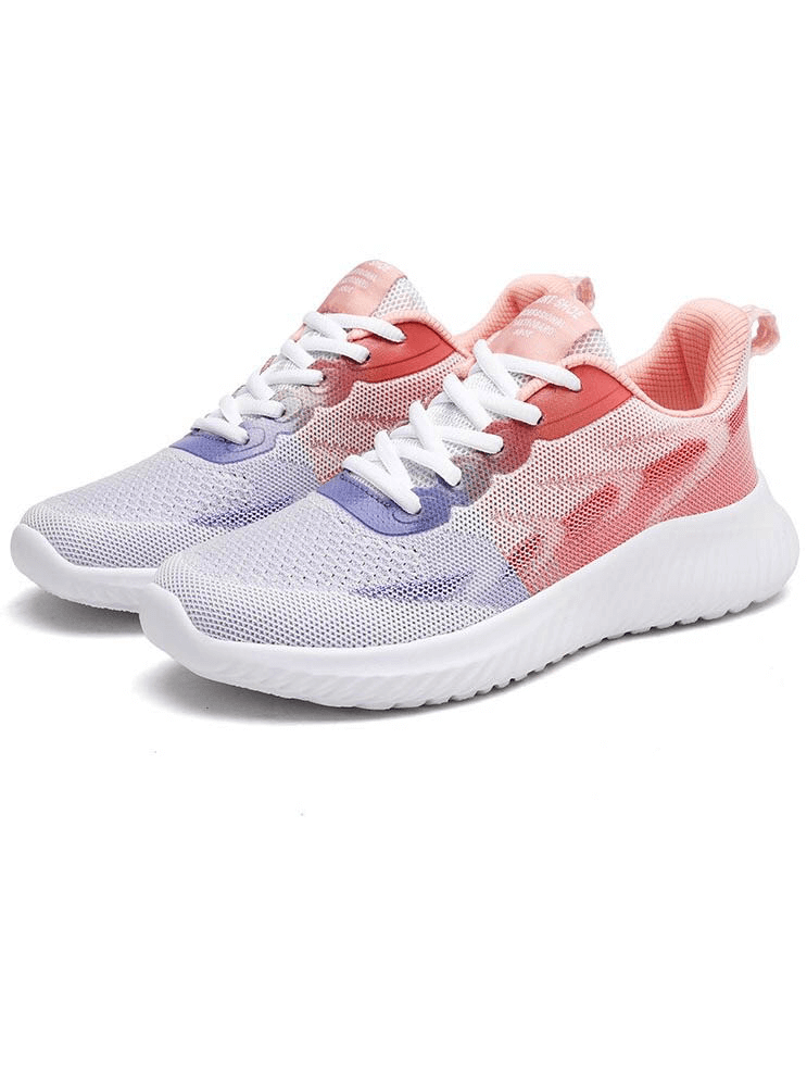 Doble Color Breathable Women's Running Shoes SF0254 with mesh upper and EVA outsole for flexibility and comfort.