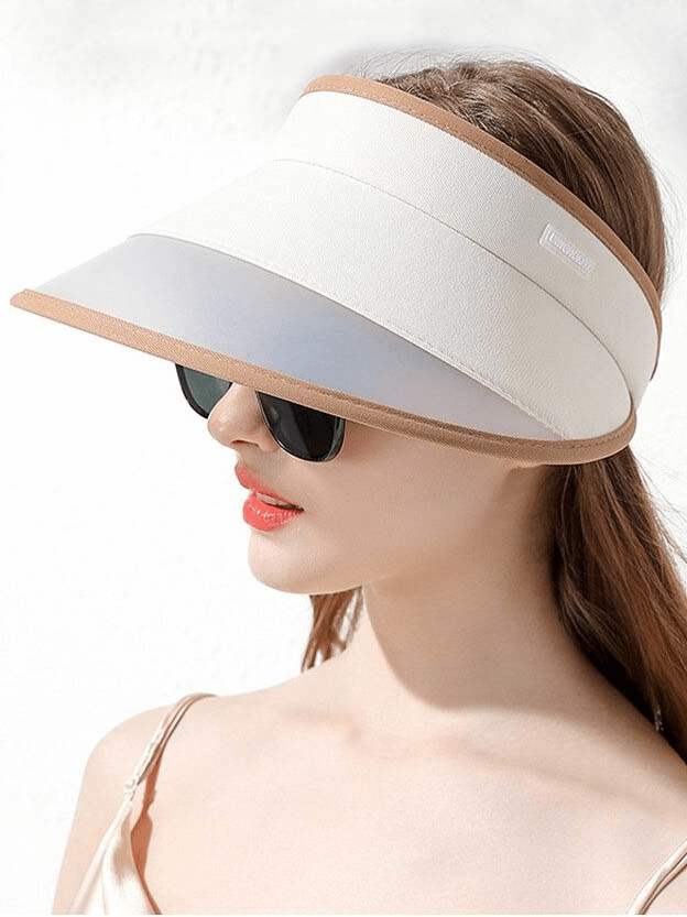 Doppelfarbiger, faltbarer Sonnenhut/Strand-UV-Schutzkappe mit Visier – SF0500 