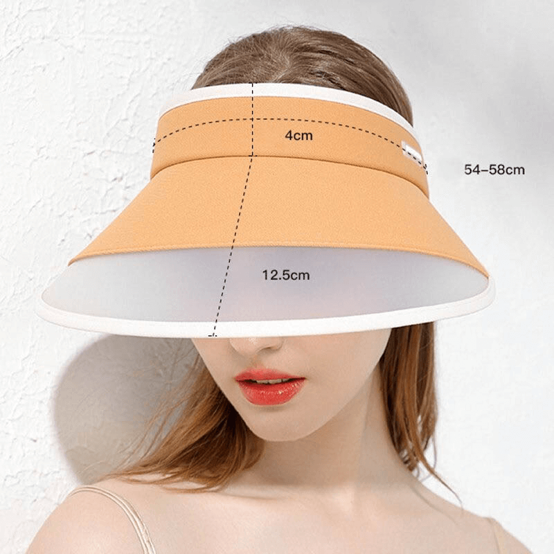 Chapeau de soleil pliable à visière double couleur / casquette de protection UV de plage - SPF0500 