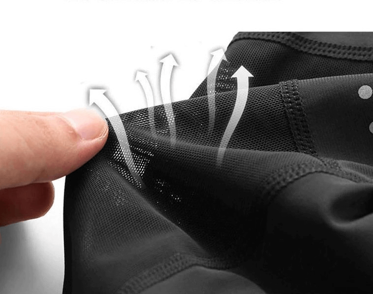 Breathable fabric close-up of high-waisted cropped leggings for yoga, showcasing air flow and flexibility. Model SF0173.