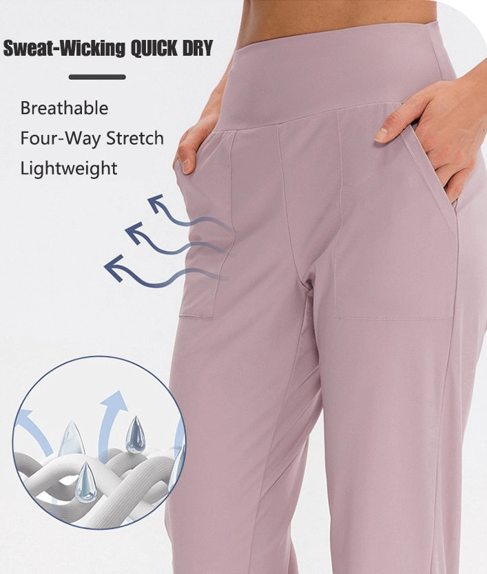 Elastic Lightweight Women's Sweatpants with Pockets - SF1136