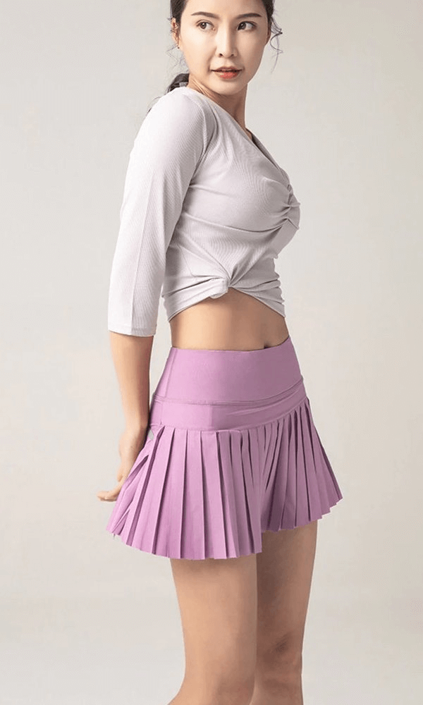 Elastische Faltenrock-Shorts / Damen-Sportbekleidung – SF0208 