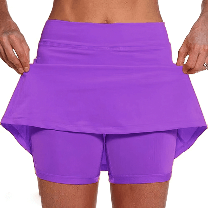 Jupe-short élastique sport pour femme avec poche latérale - SPF0218 