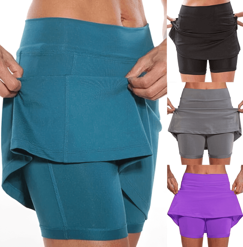 Elastic Sport Damen-Rock-Shorts mit Seitentasche – SF0218 