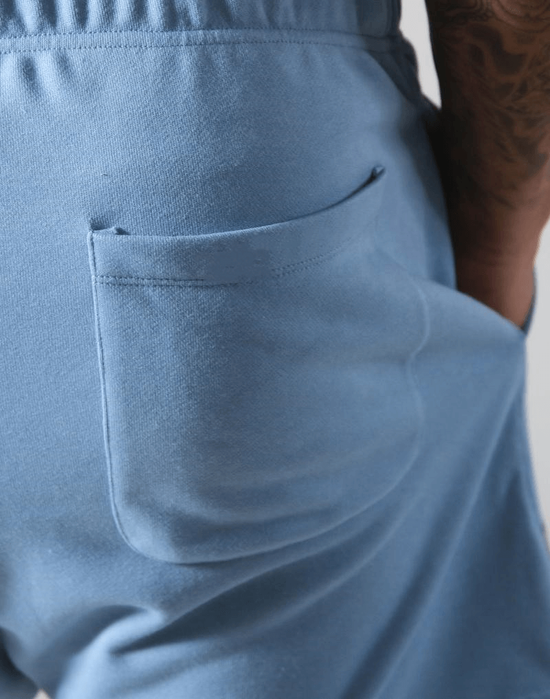 Patchwork-Laufshorts mit elastischer Taille / lockere Gym-Shorts aus Baumwolle - SF1090 