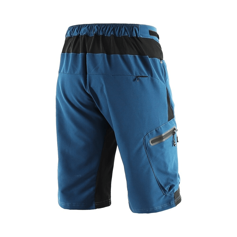 Men's cycling shorts with elastic waistband, side pockets, and quick-dry fabric in blue and black. Model SF0593.