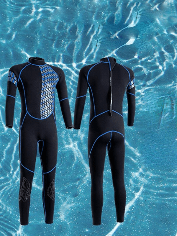 Elastic Warm Unisex Wetsuit SF0894 for snorkeling, surfing, scuba diving, and swimming with nylon and neoprene for comfort and warmth.