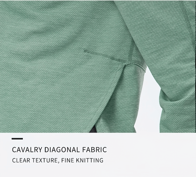 Close-up of cavalry diagonal fabric with clear texture and fine knitting
